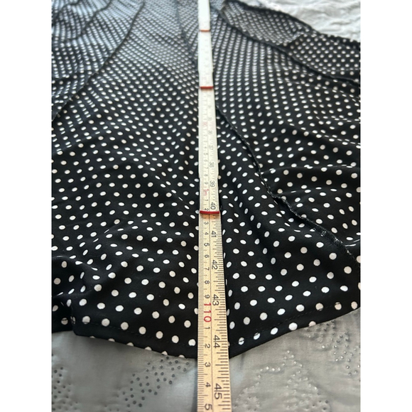 Haani Polka Dot Midi Dress Women’s L Black White Sleeveless Belted - Picture 11 of 11